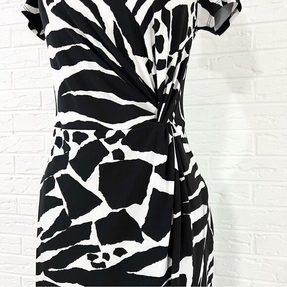 NWT Joseph Ribkoff Animal Print Cap Sleeve Dress Size 8 - Picture 7 of 14